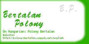 bertalan polony business card